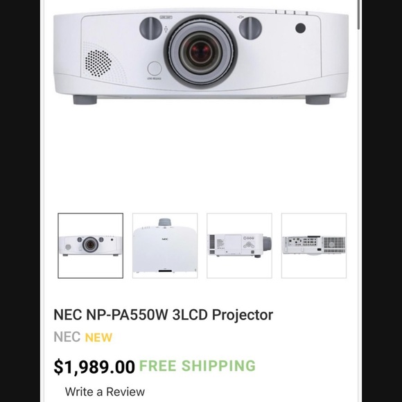 NEC MODEL No. NP-PA550W
Projector
100-240V~ 50/60Hz 5.1-2.1A - Picture 4 of 5